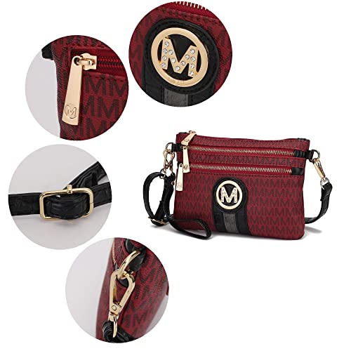 Image of MKF Collection Crossbody Bag for Women, American Flag Shoulder Bag, Vegan Leather Wristlet Bag Handbag Purse by Mia K