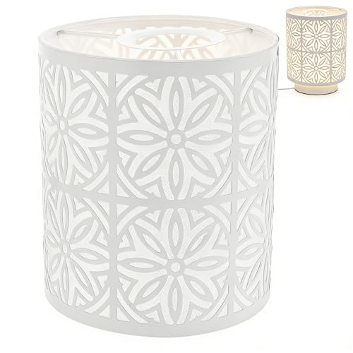 Alipis Eisenlampenschirm Für E27 Fassung Hohles Metall Design 5.59X5.59X5.51 Zoll Lampenschirm Für Wohnzimmer Schlafzimmer Tisch- Und Wandlampe