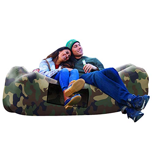 AlphaBeing Inflatable Lounger - Best Air Lounger for Travelling, Camping, Hiking - Ideal