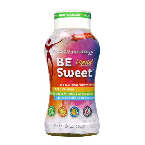 Body Ecology BE Sweet Liquid Sugar Substitute | All-Natural Sweetener | Zero Calorie Stevia Liquid | Zero Glycemic | Reusable 24 OZ