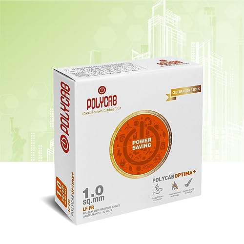 Image of Polycab OPTIMA+ 6sqmm 90M coil | Flame Retardant | Lead free | 99.97% high purity copper | Rodent protection | PVC insulated housewire [Black]
