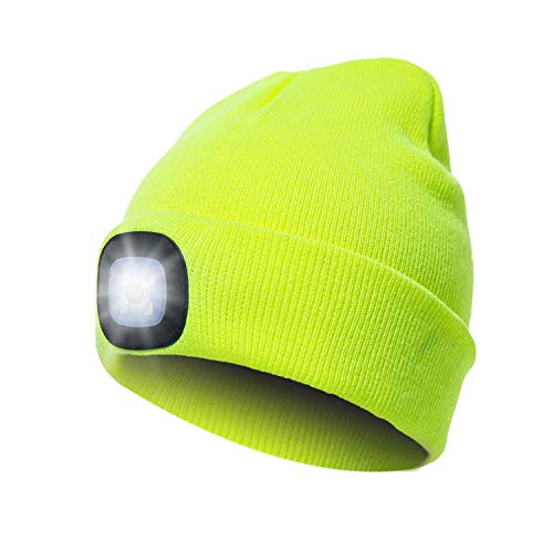 Mutze mit Licht, USB wiederaufladbare LED Beanie, Winter-warme Geschenke fur Manner, Vater, Ihn, Frauen, sie, Unisex beleuchtete