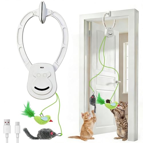 Interactive Cat Toys for Indoor Cats, Dual Modes Automatic Hanging...
