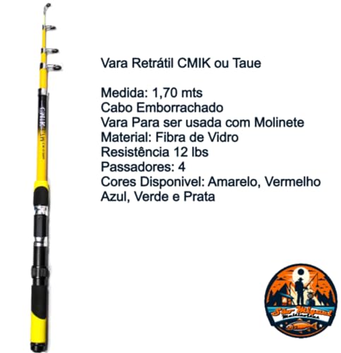 Kit Pesca Completo Com Maleta Vara Molinete Anzol Boia Chumbada Guizo Isca Furadinha e Feromonio