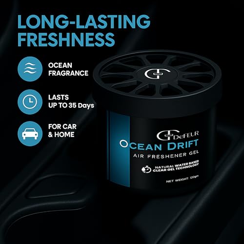 Image of Ocean Drift Gel Car Perfume | 120g Leakproof Air Freshener | Aqua Scent Car Perfume | Long-Lasting 30 Days | Premium Car Accessories | Pack of 2