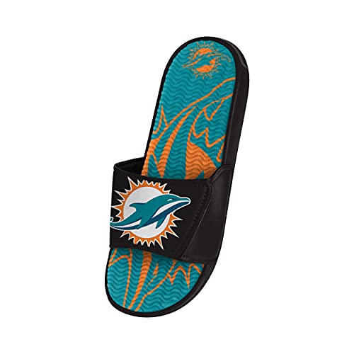 Image of FOCO mens NFL Team Logo Athletic Sport Shower Flip Flop Sandals Gel Slides