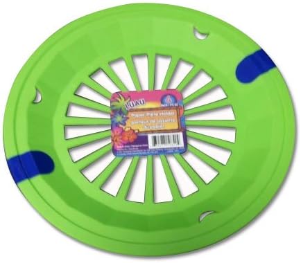 Lime Green 10-3/8" Plastic Paper Plate Holders, Set of 4