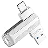 USB Stick 128GB, 2 in 1 USB C Stick Metall USB 3.0 Speicherstick, Typ-C & USB-A USB-Flash-Laufwerk Wasserdichter Datenspeicher OTG USB Sticks 128GB für Mac/Typ-C Handy/PC/Laptop