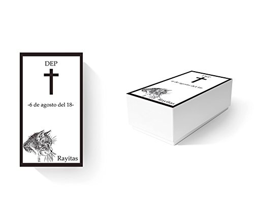 Ataúd Para Animales Ecológico Gatos 100% personalizado | Medidas 60,00 x 30,00 cm x 20,00 cm | Cartón microcanal simple 1,6 mm | Impresión completa y personalizada | Ligero, resistente