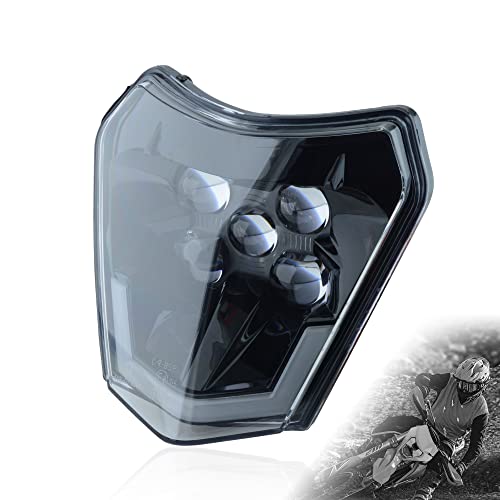 MCHMFG Dirt Bike Headlight Dirtbike LED Headlights Kit Motorcycle Head Lamp Light Kit Universal for Most Dirt Pit Enduro Bike Motorcycle Headlamp Frontlight for ATV Quad (Wick Only)