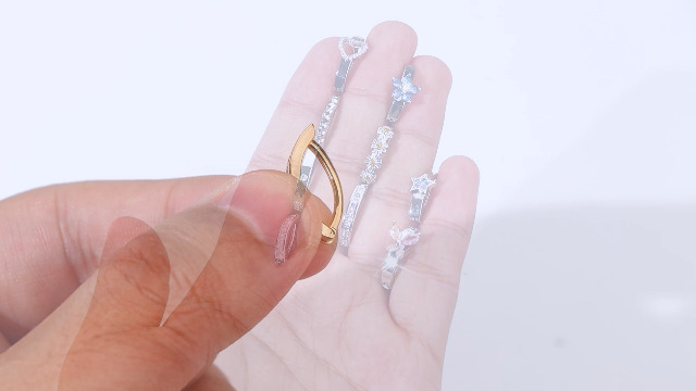 3 Pezzi Piercing Ombelico In Acciaio Chirurgico Con Zirconi - Anelli Clicker E Curvi Per Donne - Foto 11