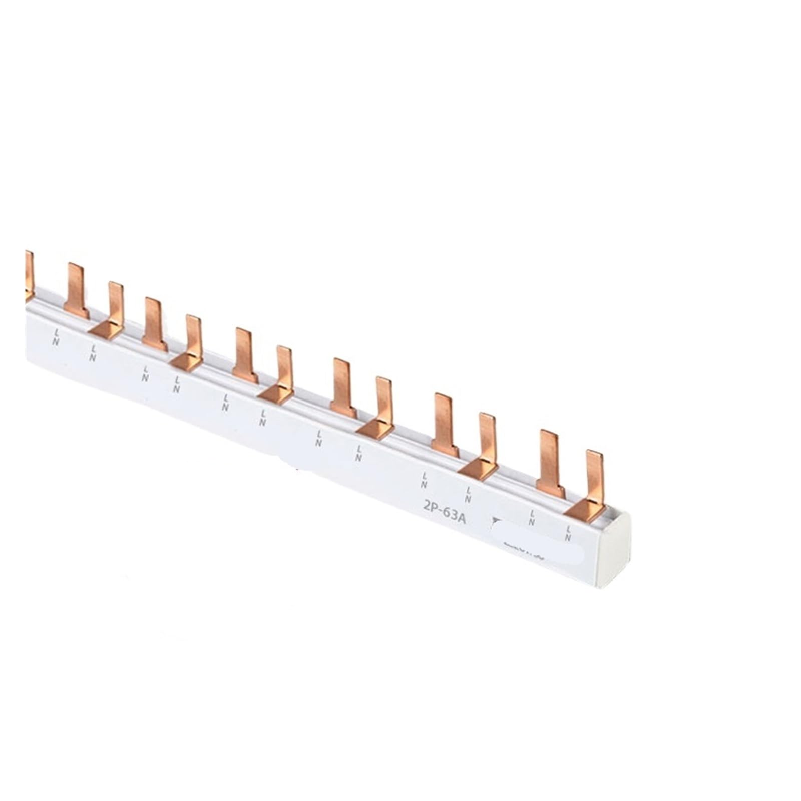 Barra colectora 2P 3P con conector abierto vacío y doble entrada para 22 circuitos 3