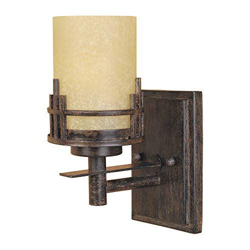 Image of DESIGNERS FOUNTAIN 82101-WM Mission Ridge Wall Sconce, Warm Mahogany