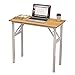 sogesfurniture Mesa Escritorio Plegable, 80x40 cm Escritorio Compacto Mesa de Ordenador Mesa de Estudio Mesa de Trabajo Plegable para Hogar Oficina, Picnic, Teca&Blanco BHEU-LP-AC5YW-8040