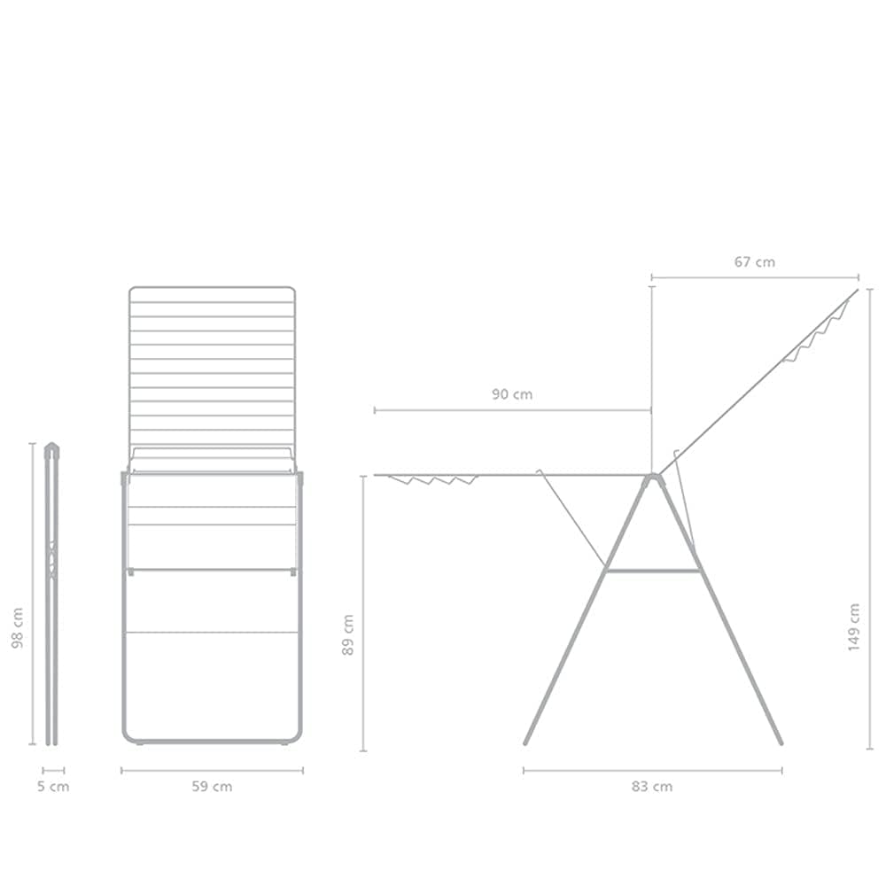 Brabantia Séchoir HangOn, 25m - Matt Black 403460