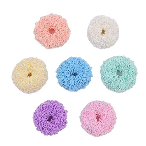 Hair Scrunchies for Girls Hair Ties 7PCS Candy Color Hair Accessories Luminous Hair Scrunchies Bands Soft Elastic Scrunc