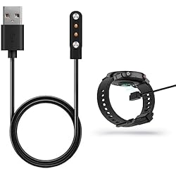 Cargador Para Reloj Inteligente Chino Cable de Carga de repuesto de Magnético USB,Magnética Cargador Compatible,Cable de Cargador de 2 Pines,Cargador magnético Universal para Reloj Inteligente,Cargador de Espaciado de pines 4 mm