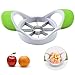 TOGETOP Coupe-Pommes, Vide-Fruits, Coupe-Fruits, Séparateur de Fruits, Plastique Poignées,pour Décapant de Pomme, Pitter, Pomme de Terre, Fruit du Dragon, 8 Lames de 9 cm de Diamètre Intérieur（Vert）