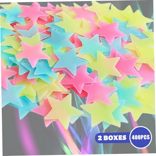 Pegatinas de estrellas que brillan en la oscuridad 3D y adhesivos de pared para techos infantiles 3