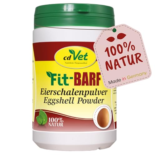 Fit-Barf Poudre de Coquille d'œuf - Source Naturelle de Calcium pour Chiens et Chats - 1000 g pour Soutenir la santé des os