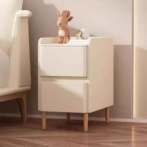 Tables d'appoint de chambre à coucher et table de chevet avec 2 tiroirs pour rangement