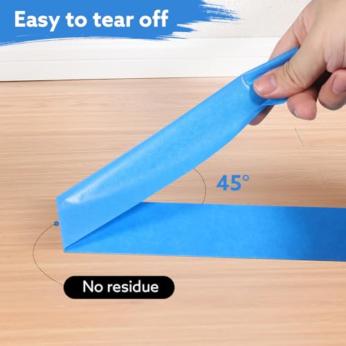 Image of 10 Rolls Blue Painters Tape 2 Inch Wide Masking Tape Bulk for Wall Painting