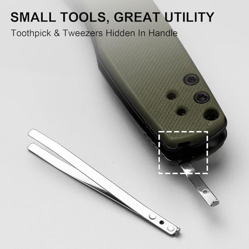 Image of Kizer Aegis EDC Pocket Knife, 2.8 inch D2 Steel Drop Point Folding Knife