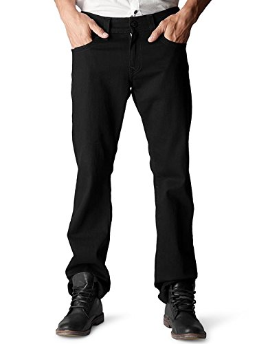 True Religion Men's Ricky Straight 34" Black Jean