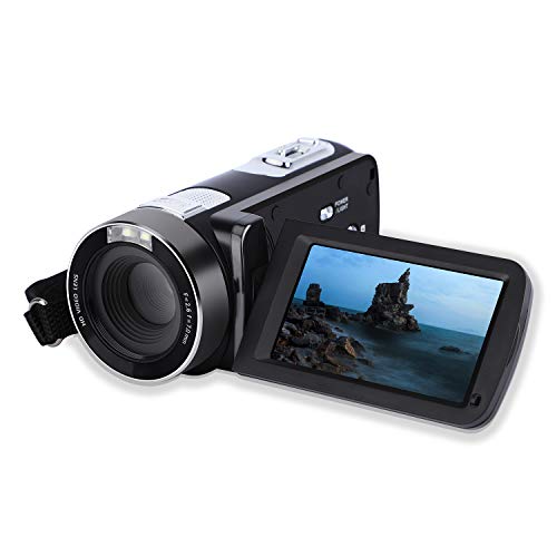 Video Camera Camcorder,Digital Camcorder Recorder with Beauty Face DIS FHD 1080P 24MP 18X Digital Zoom Camcorder 3.0 Inch LCD 270 Degrees Rotatable Screen YouTube Vlogging Camera Rechargeable