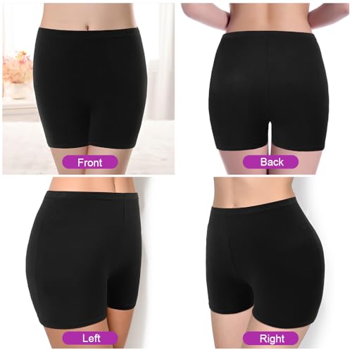 AOOWU Mädchen Gymnastik Turn Shorts, Sport Gym Dance Ballett Shorts, Mädchen Radlerhose, Unter Rock Unterhosen, Baumwolle, 3 Paar(160cm)