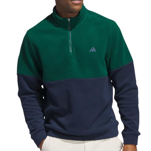 保温 フリース カラーブロック 長袖プルオーバー