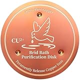 QWACVRTM Bird Bath Copper Disk, 99.99% Pure Copper Cleaning Disk, Natural Cleaning Solution for Outdoor Birdbath, Helps Extend time Between birdbath Cleaning, Fit for Outdoor Birdbaths, Bowl