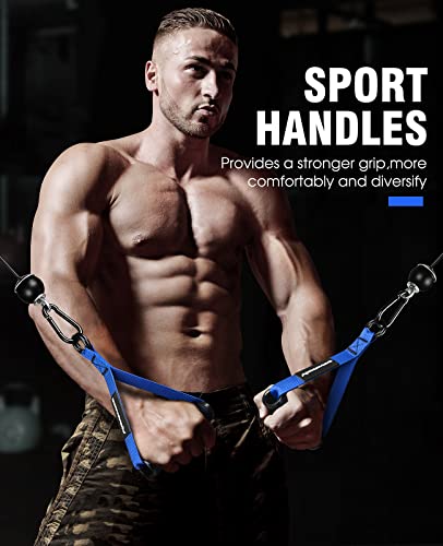 Renranring Gym Exercise Handles, Replacement Handle Attachments For Cable Machine Pulleys, Resistance Band And Strength Trainer, Pull Down Workout Accessories, Home Gym Add On Equipment #TOP2