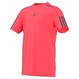 adidas Boys Barricade Tee, Small, Flash Red Tech Ink