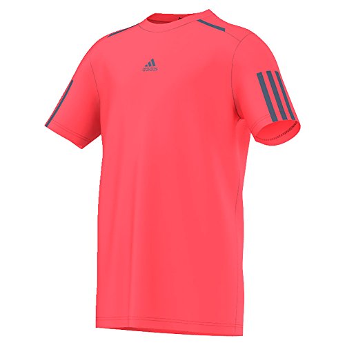 adidas Boys Barricade Tee, Small, Flash Red Tech Ink