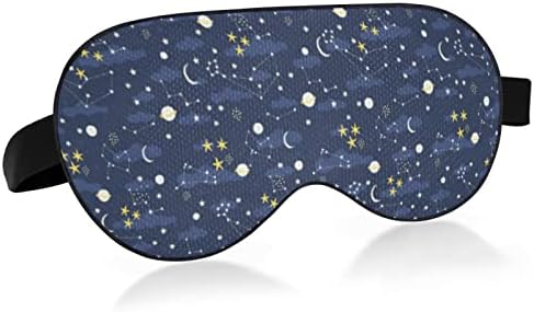 ElliTarr Eye Mask for Sleeping Blindfold Light Blocking Sleep Mask for Men Women Sleep Masks Soft and Comfortable Eye Cover for Travel Eye Shades Adjustable Strap Galaxy Navy