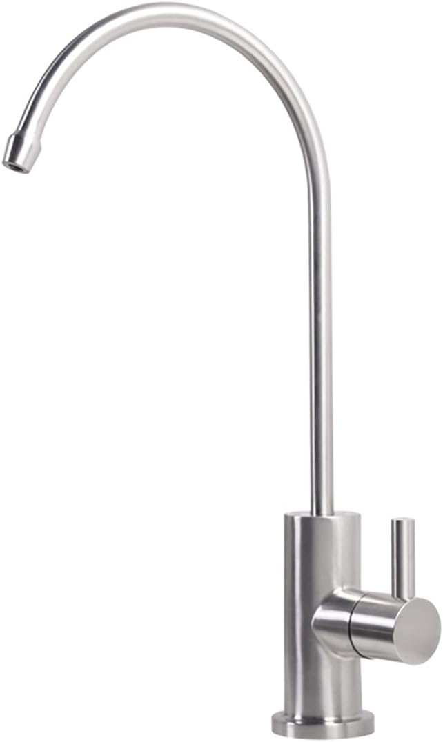 Drinking Water Faucet Brushed Nickel, Kitchen Water Filter Faucet Stainless Steel for Reverse Osmosis or Water Filtration System Beverage Non Air Gap RO Faucet for Kitchen Bar Sink.