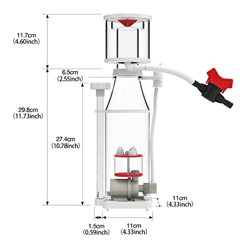 Image of MagTool Aquarium in-Sump DC Protein Skimmer, with Controllable DC Pinwheel Pump for Up to 50-100Gal Reef Tank (N100 Plus)