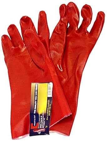 CONSTRUCTOR" PVC Heavy Duty Gloves Red/LOT OF 12 /