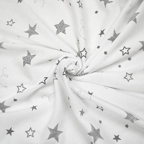 Image of American Baby Company 100% Cotton Thermal Waffle Swaddle Blanket (30 inch x 40 inch), Soft, Breathable & Stretchy, Super Stars, for Boys and Girls, Perfect for Swaddling, Travel and Gifting