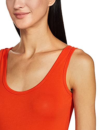 Image of Longies Women's Sleeveless Camisole (LWSLTPO2V001 Haldi Yellow & orange13 S)