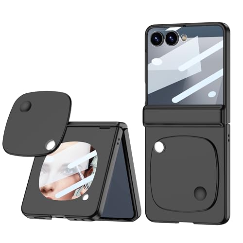 Image of BOUNCEBACK Back Case Cover for Samsung Galaxy Z Flip 7 5G | Magnetic Hinge Protector | Hidden Mirror | Ultra Thin Cover Case for Z Flip7 - (Polycarbonate | Black)