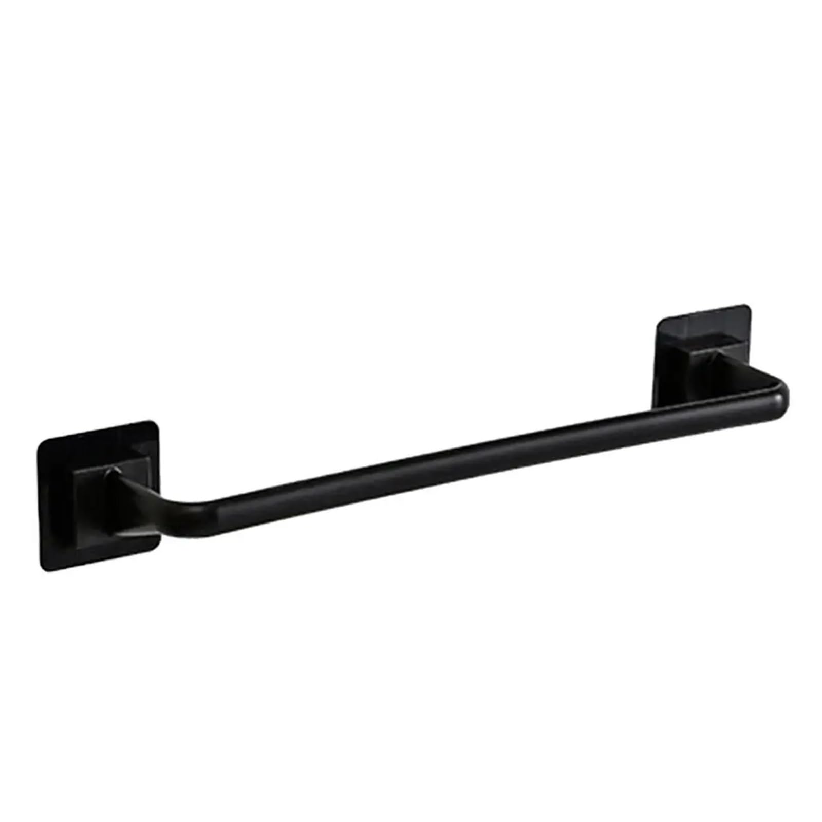 1pc Home Bracket Wall Mount Toilet Bathroom Bar Towel Rack Clothes Holder Storage Shelf(Black,34cm)
