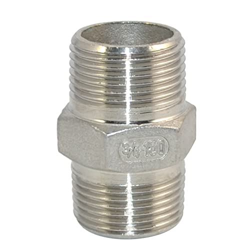 Image of DAN SPEED Hex Nipple 3 /4 inch Male 304 Stainless Steel threaded Pipe Fitting NPT (3 /4 inch)