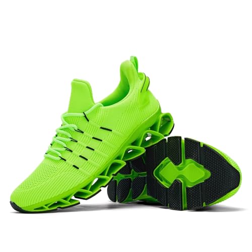 Image of Mens Slip On Walking Shoes Blade Non Slip Tennis Running Shoes Lightweight Workout Breathable Mesh Fashion Sneakers