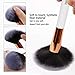 BABI BEAR 15 PCs Makeup Brushes Set Premium Synthetic Kabuki Foundation Brush Professional Wooden Handle Makeup Brush with Makeup Sponge Brush Cleaner and Travel Makeup Bag (15+3pcs,White)