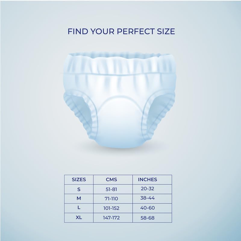 Adult Diaper Pants | Double Extra Large (2XL) |Waist 152-205 cm (60-80 inches) |High Absorbency -10 Hrs |Leakproof |Breathable |Odourless |Elastic Waist |Men & Women | 20 Units, Pack of 2