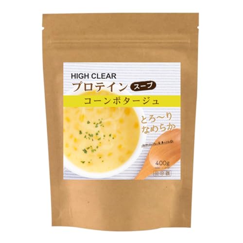 HIGH CLEAR プロテインコーンスープ 400g(約20食分)の商品画像（Amazon）
