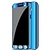 Galaxy S7 Edge Case, Ultra Slim Electroplate 360 Degree Full Body Protection Mirror Case Tempered Glass Screen Hard PC Protector Samsung Galaxy S7 Edge (Blue)
