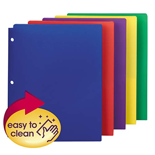 Smead Poly Snap-In Two-Pocket Folder, Letter Size, Assorted Colors, 10 Per Pack (87939) #TOP3